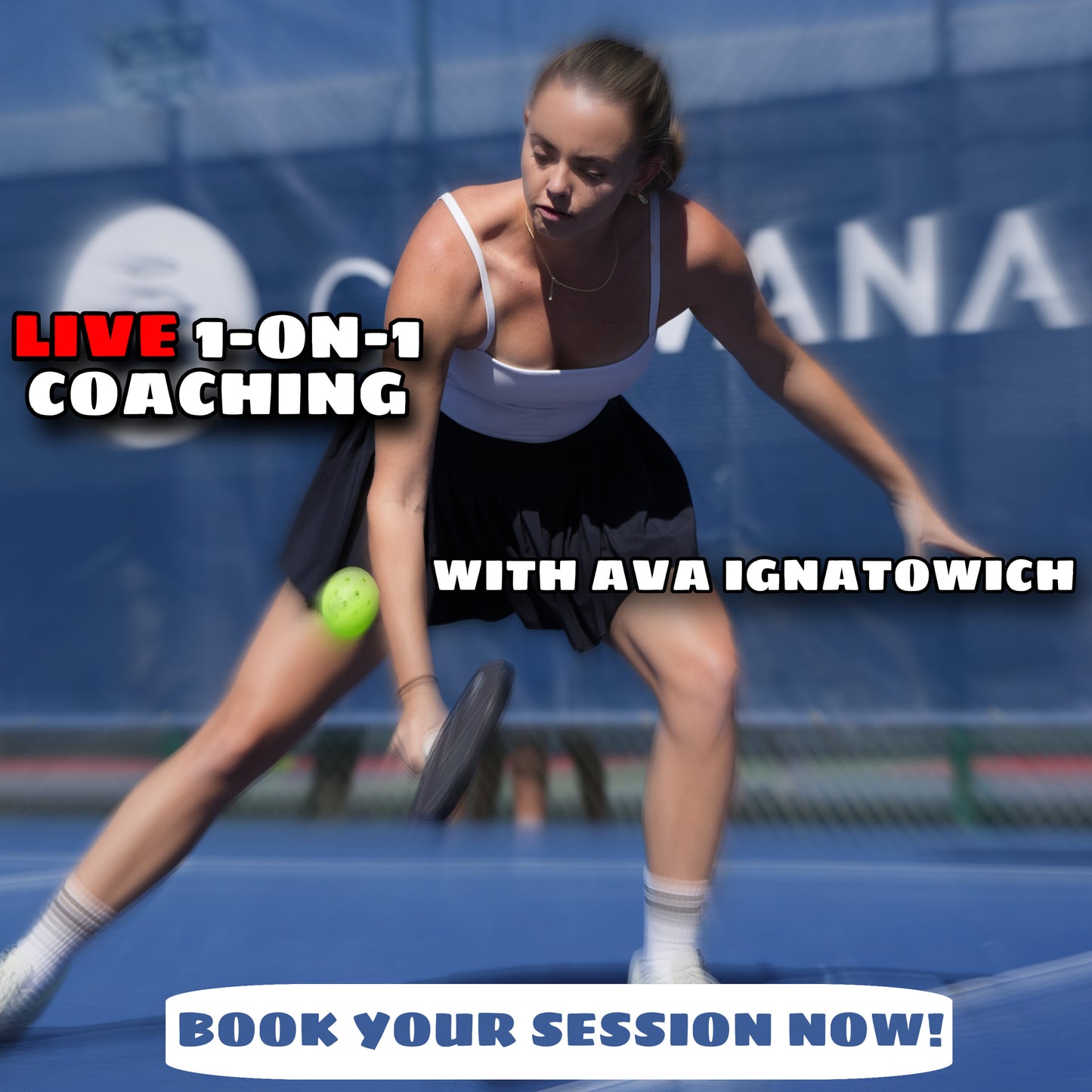 1-On-1 Live Virtual Pickleball Coaching With Ava Ignatowich
